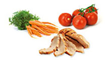 Salatteller mit Pouletbrust und Cocktaildressing