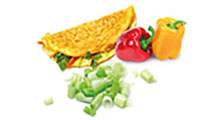 Omelette aux légumes et jambon
